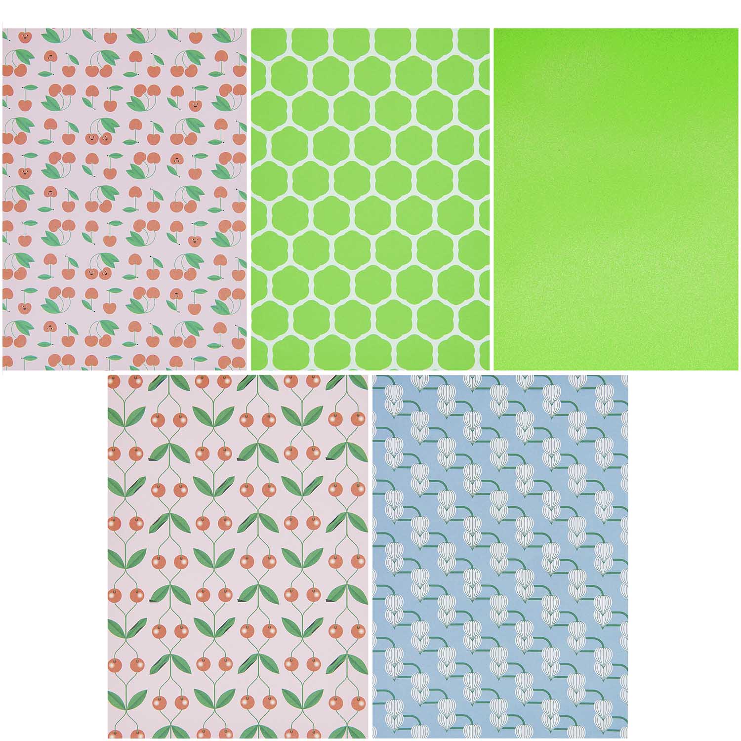 Papierblok Motieven, JUST BEES + FRUITS + FLOWERS - Afbeelding 3