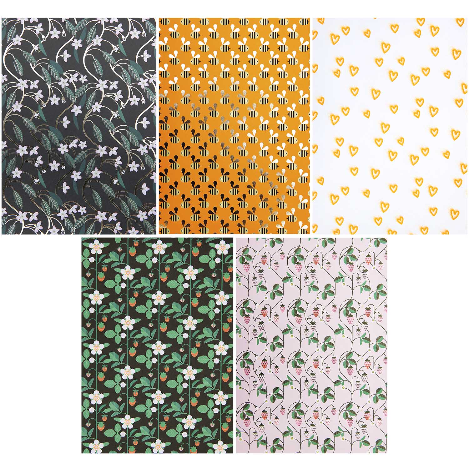 Papierblok Motieven, JUST BEES + FRUITS + FLOWERS - Afbeelding 4