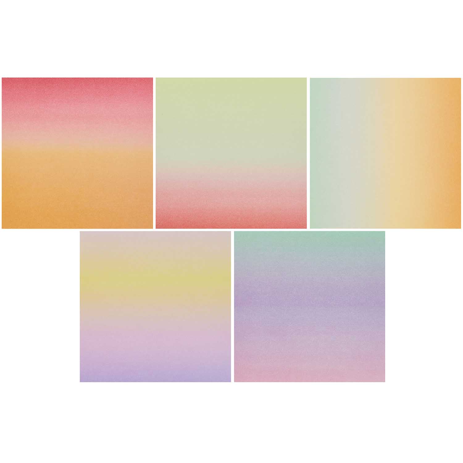 ORIGAMI Vouwblaadjes DUO COLOR, LINEAR GRADIENT  , 15 X 15 CM - Afbeelding 2