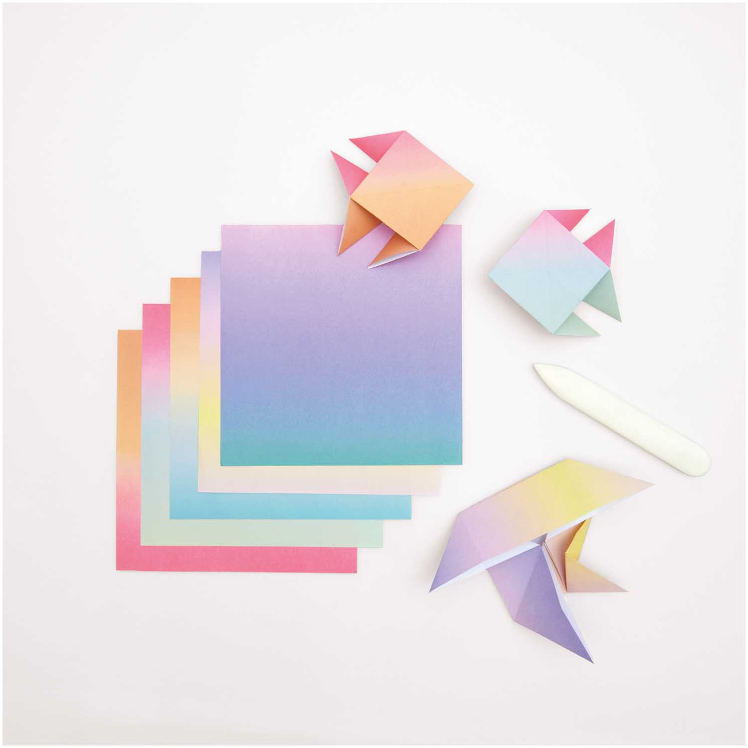 ORIGAMI Vouwblaadjes DUO COLOR, LINEAR GRADIENT  , 15 X 15 CM - Afbeelding 3