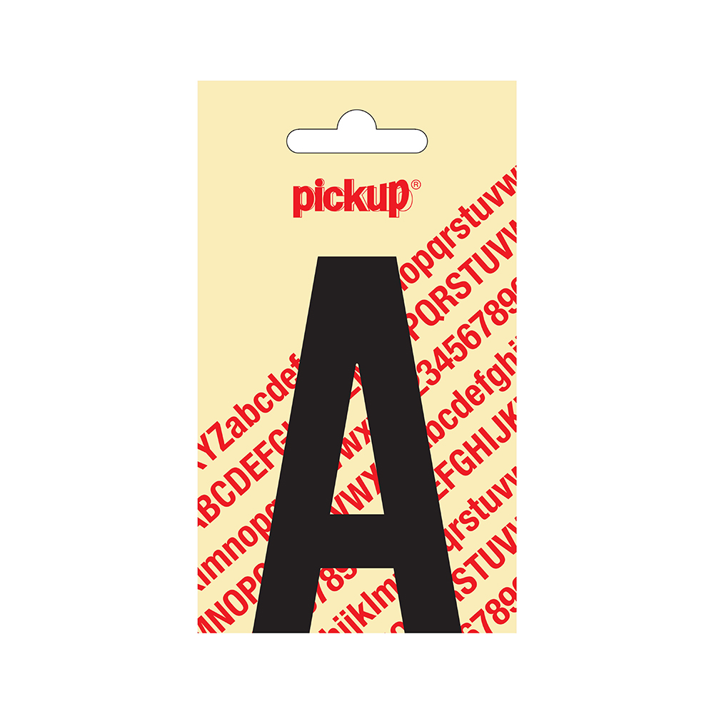 Pickup Nobel 90mm Zwart Letter en Cijfer-stickers - keuze uit 36 soorten