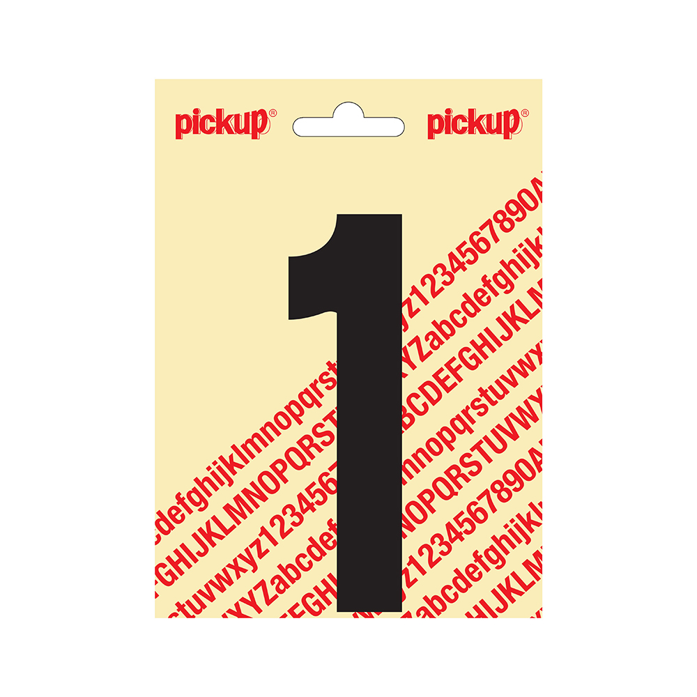 Pickup Nobel 120mm Zwart Letter en Cijfer-stickers - keuze uit 36 soorten - Afbeelding 2