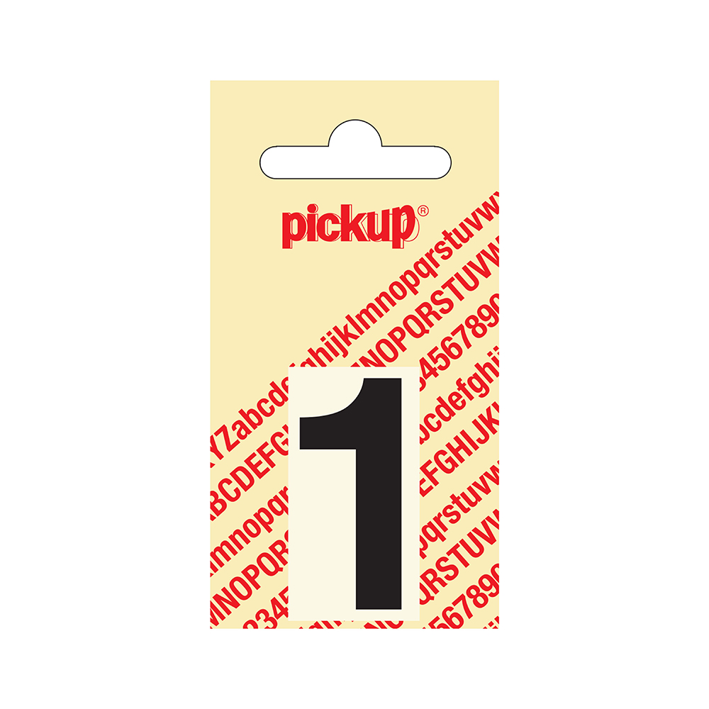 Pickup Helvetica 40mm Zwart Letter en Cijfer-stickers - keuze uit 36 soorten - Afbeelding 2