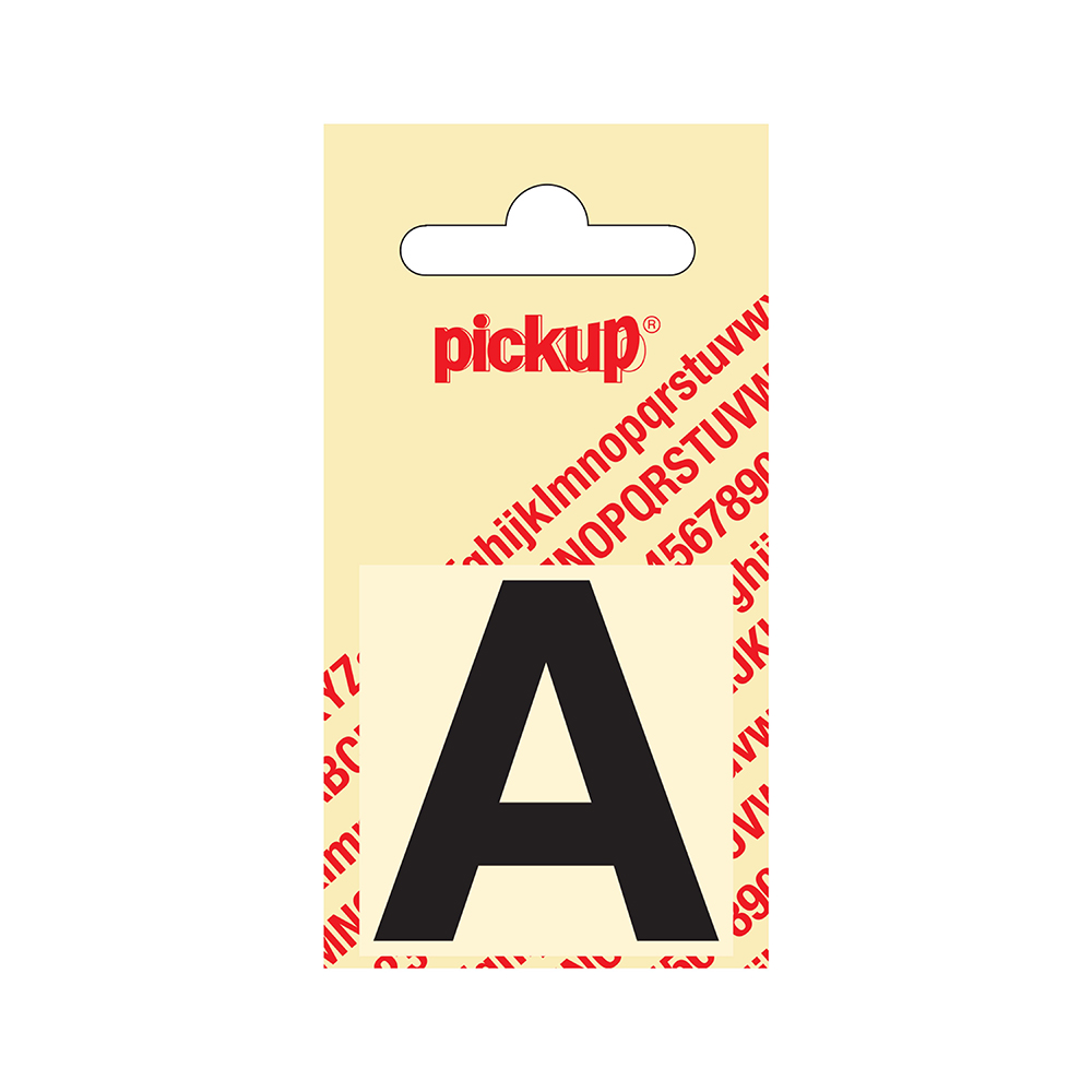 Pickup Helvetica 40mm Zwart Letter en Cijfer-stickers - keuze uit 36 soorten
