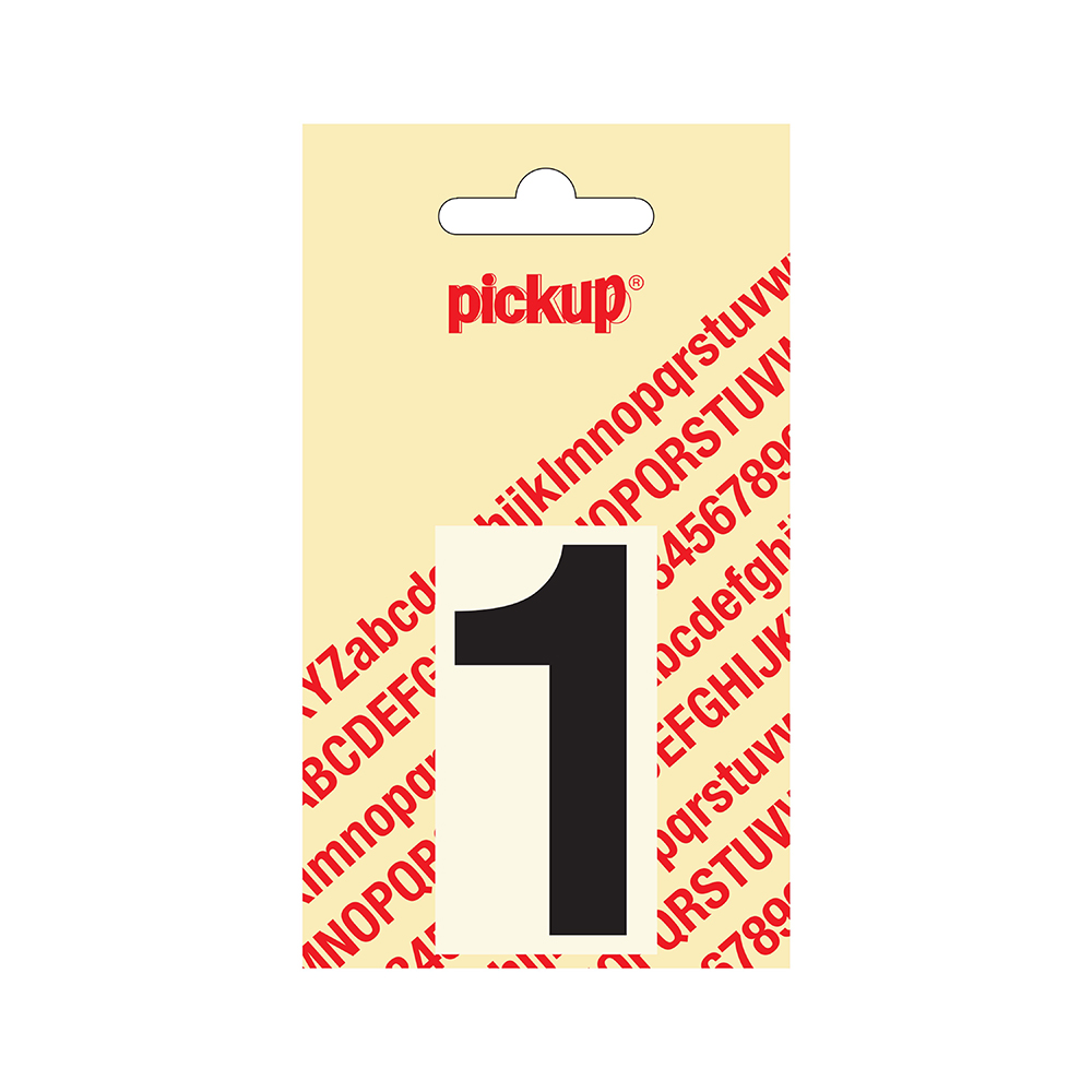 Pickup Helvetica 60mm Zwart Letter en Cijfer-stickers - keuze uit 36 soorten - Afbeelding 2