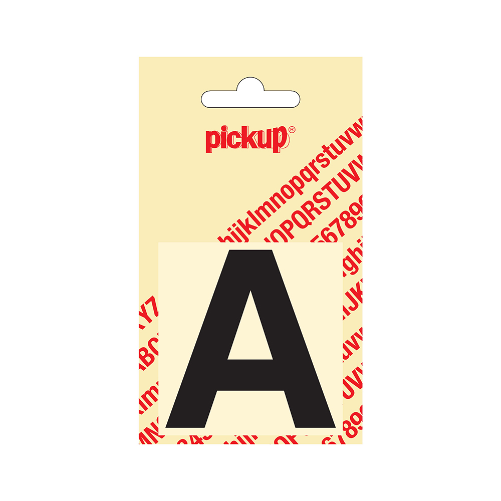 Pickup Helvetica 60mm Zwart Letter en Cijfer-stickers - keuze uit 36 soorten