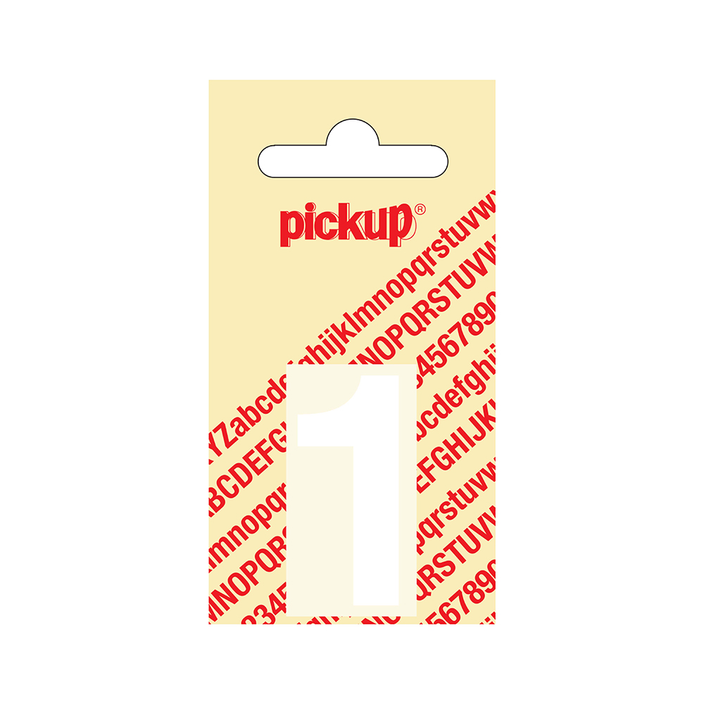 Pickup Helvetica 40mm Wit Letter en Cijfer-stickers - keuze uit 36 soorten - Afbeelding 2
