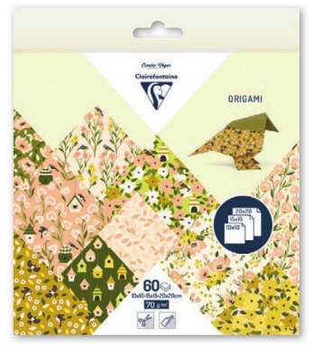 Clairefontaine Origami Vouwblaadjes Lente – 60 Vellen vol frisse kleuren