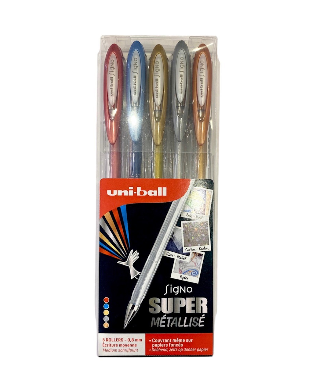 Set van 5 gelinktrollers schrijfdikte medium