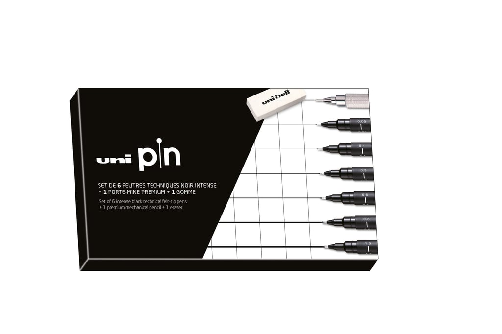 Uni-ball Pin Fineliner Set 8 delig.  - Afbeelding 2