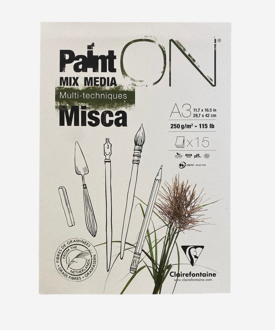 Paint On Misca Mixed Media Papierblok Multi-Technieken A3 250gr. 15vel.
