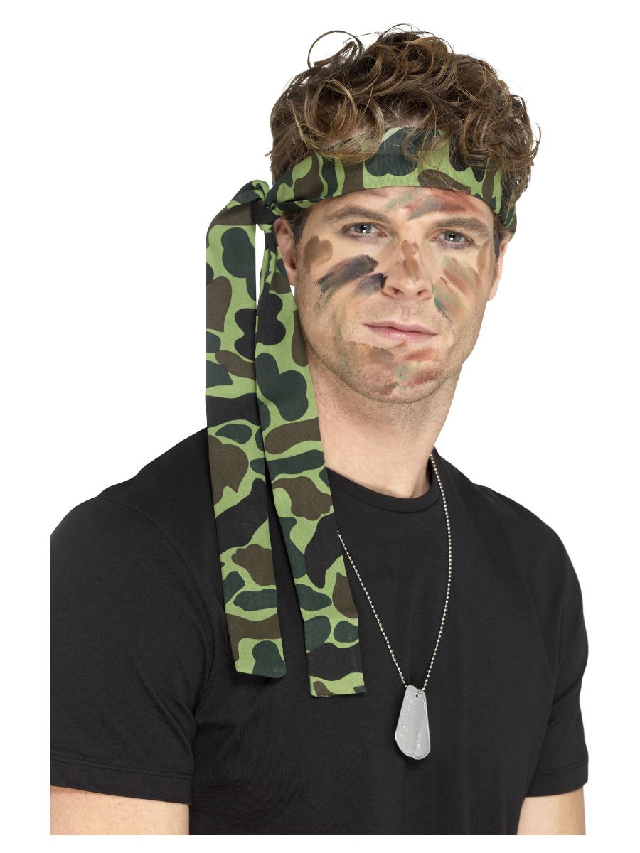 Leger Hoofdband/Bandana Camouflage 150cm x 4cm