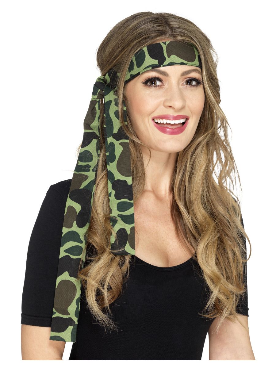 Leger Hoofdband/Bandana Camouflage 150cm x 4cm - Afbeelding 2