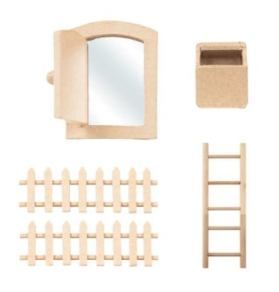 Decopatch Accessoires voor muizenhuis - Kraft