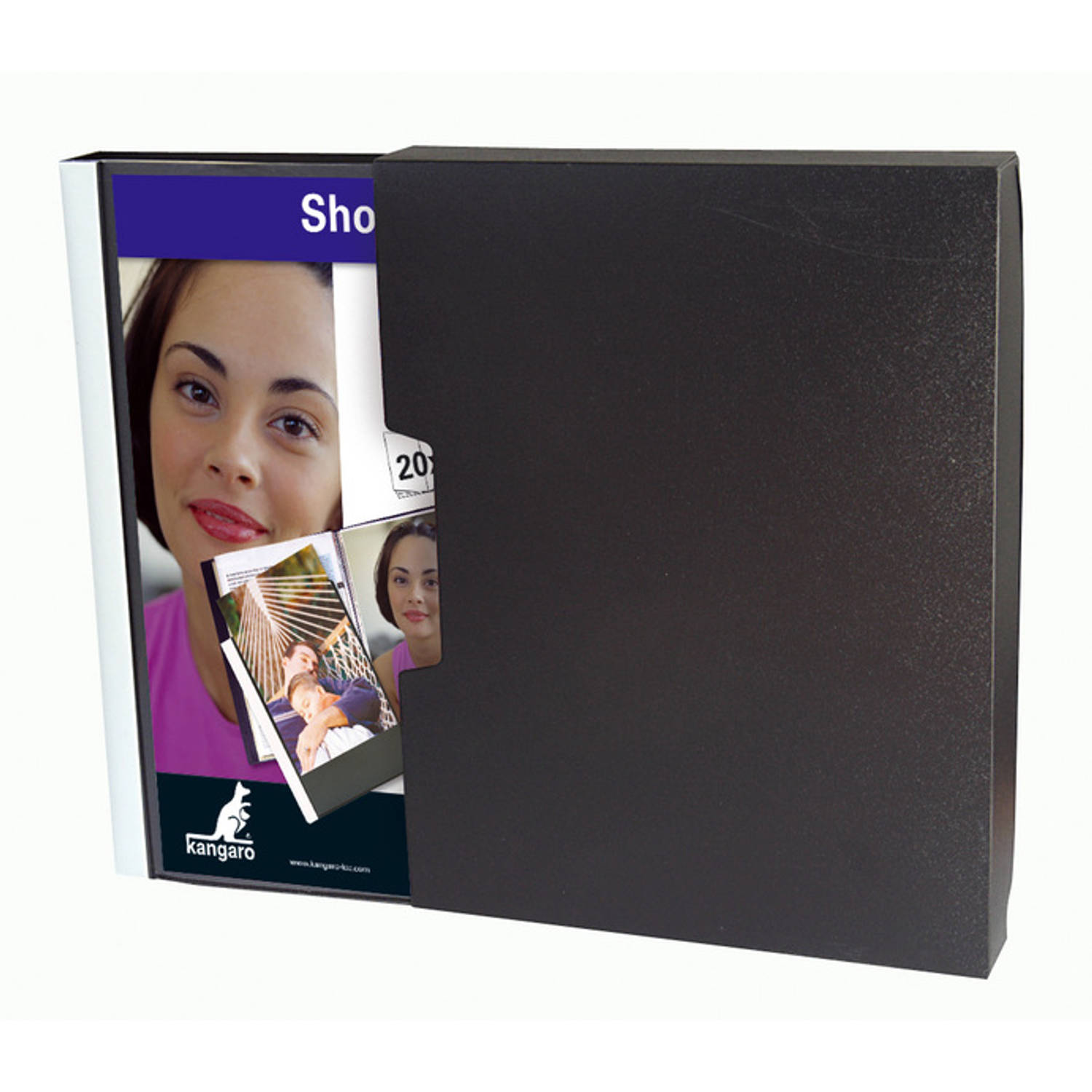 Showalbum Kangaro A4 PP 60 tassen zwart met insteek
