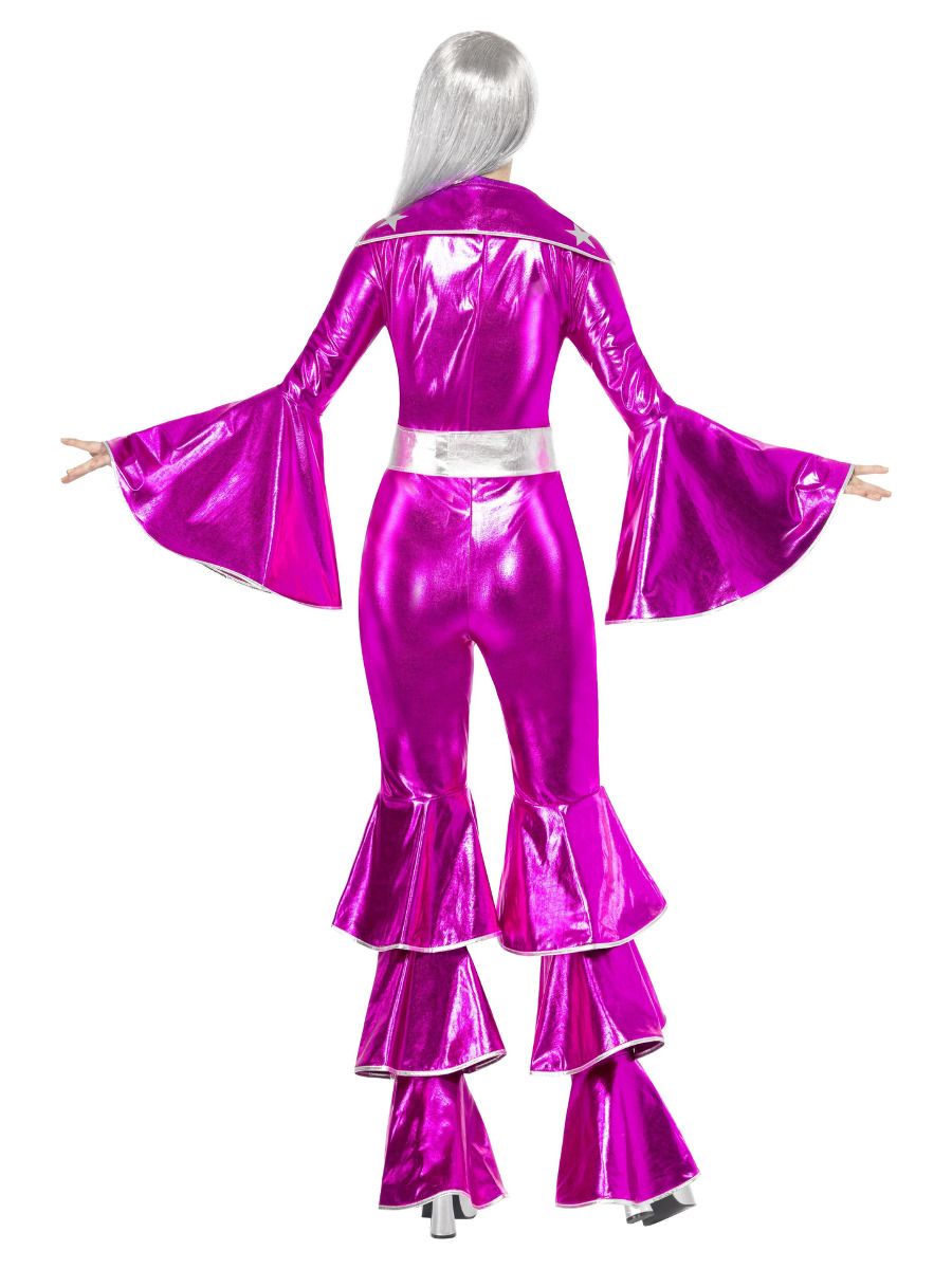 1970s ABBA Dancing Dream Kostuum Roze Maat S - Afbeelding 2