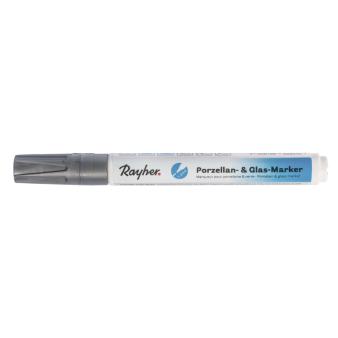 Porselein & Glas-marker effect, zilver, 1-2mm