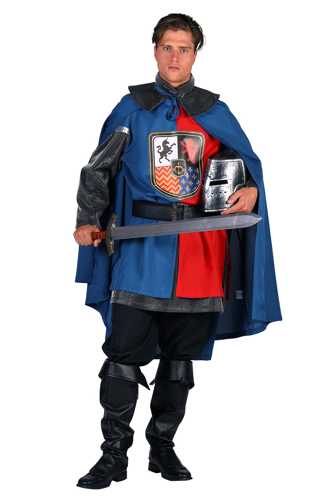 Ridder kostuum "Ironheart" Blauw/Rood - Afbeelding 2