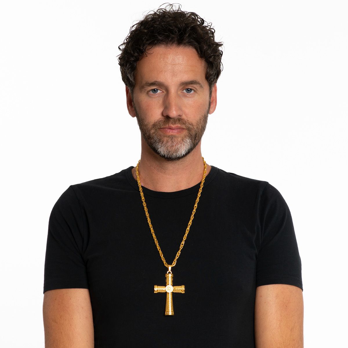 Metalen Gouden Ketting Met Kruis - Afbeelding 2