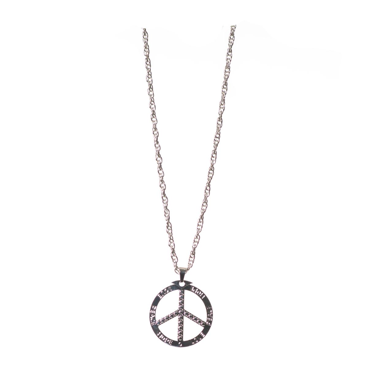 Peace Zilver Ketting Metaal