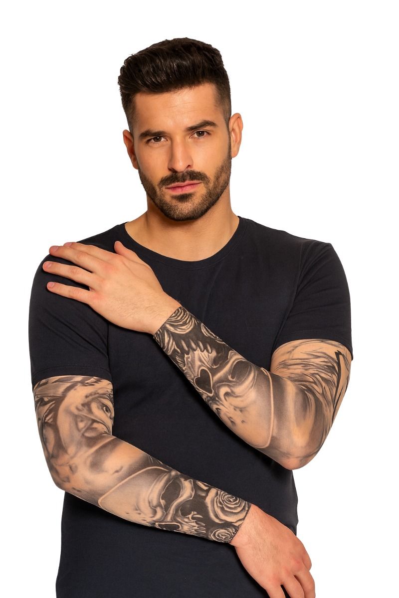 Tattoo Sleeves Schedel Zwart/Wit