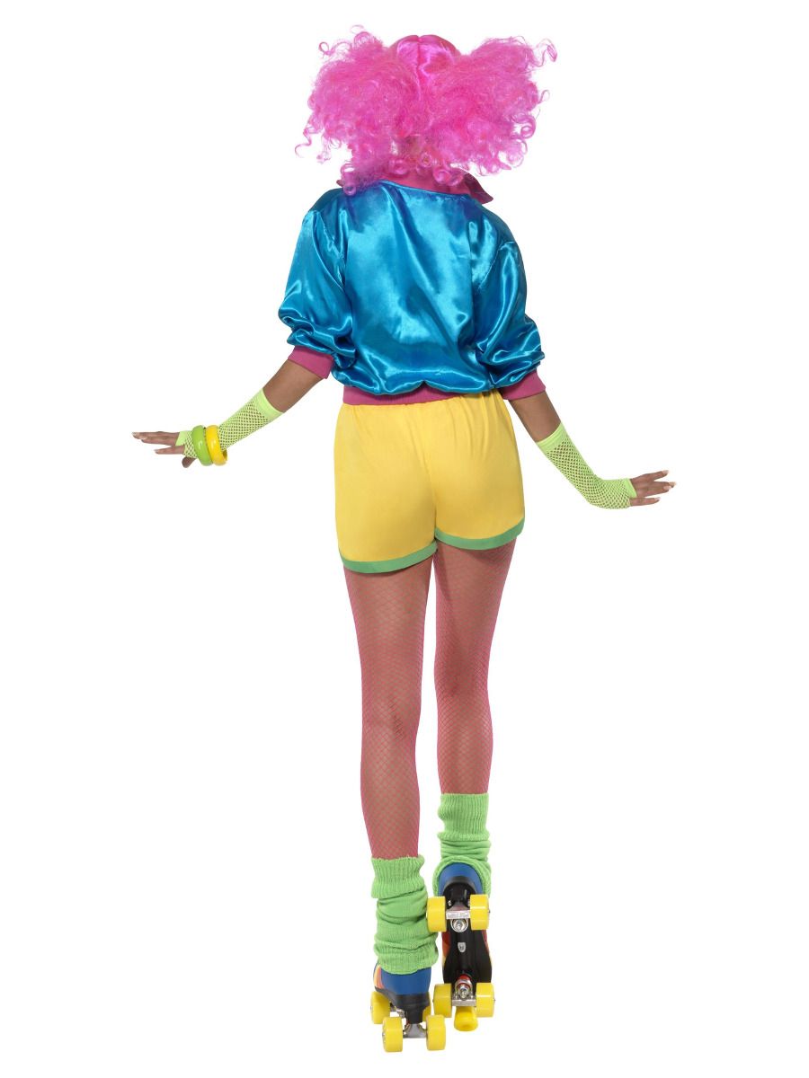 Rolschaats Meisje Kostuum Neon with Top Shorts and Boob Tube - Afbeelding 2