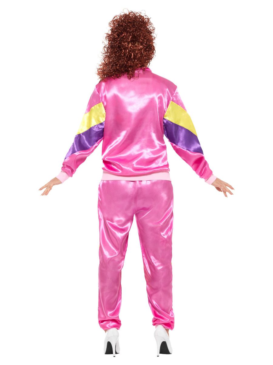80s Trainingspak Kostuum Dames Roze - Afbeelding 2