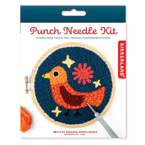 Kikkerland Punch Needle Kit/Set Vogel Diameter: 15cm - Afbeelding 3