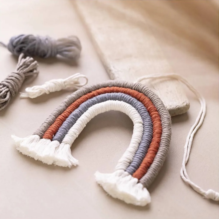 Mini Hobbyset Macramé Regenboog - Afbeelding 3