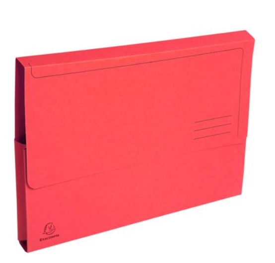 Exacompta A4 Opbergenveloppe Karton Met Overflap Rood 50st.