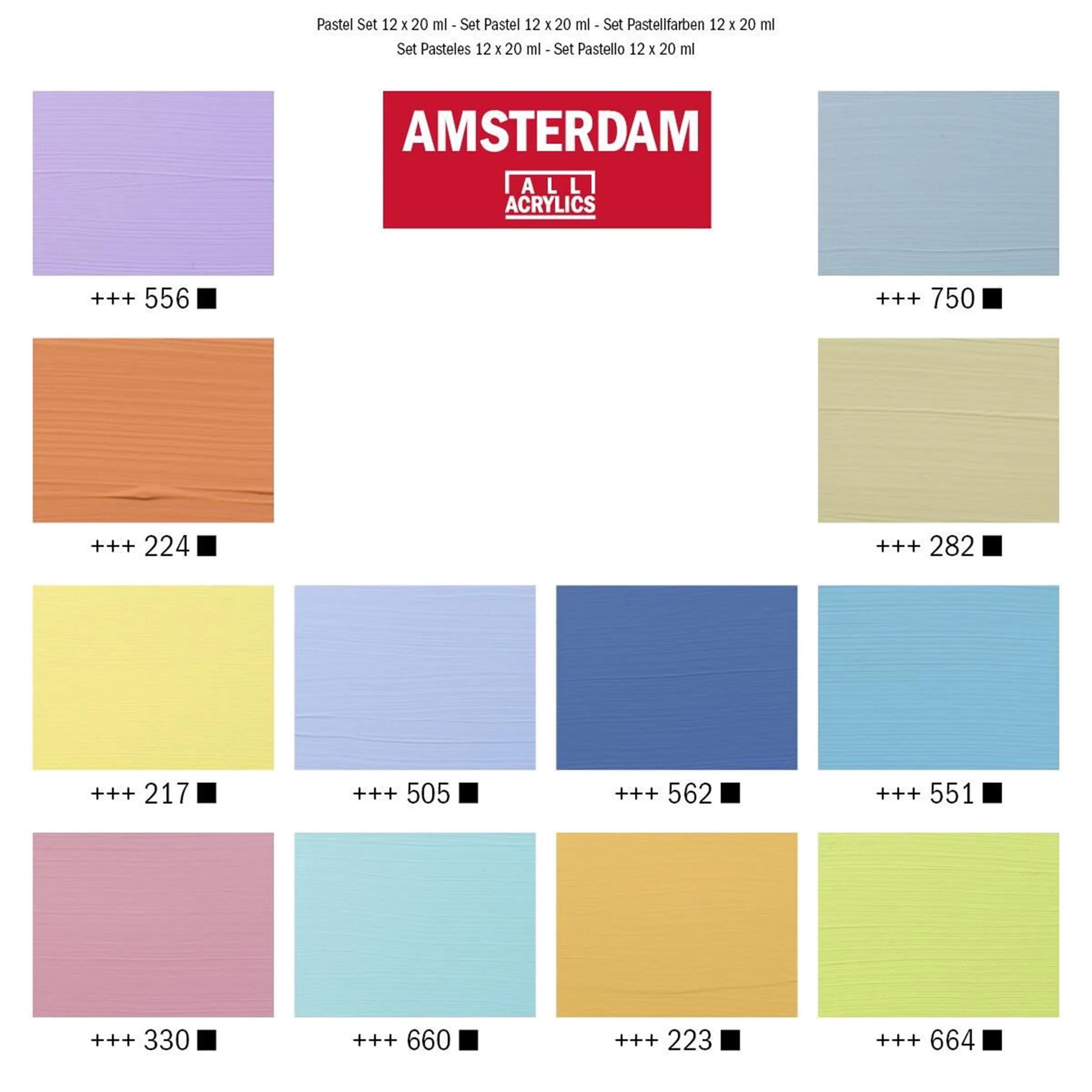 Amsterdam Standard Series acrylverf pastel set | 12 x 20 ml - Afbeelding 3