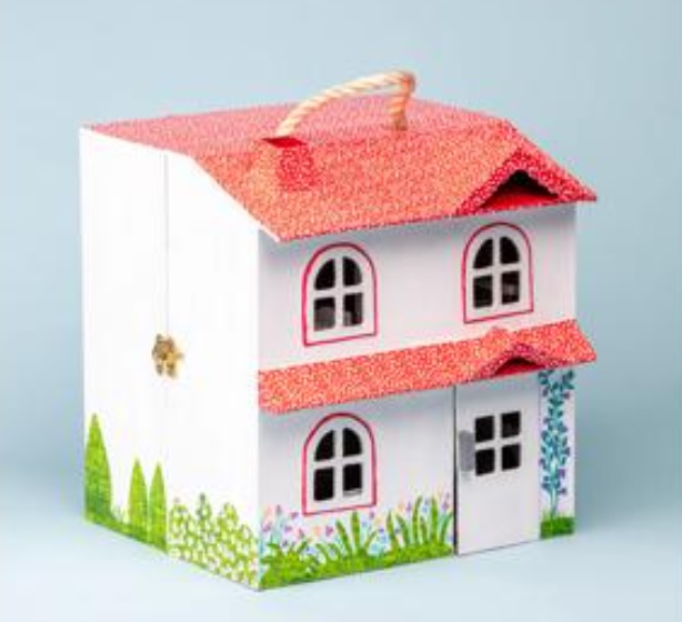 Decopatch Papiermaché Poppenhuis 25x22x27cm - Afbeelding 3