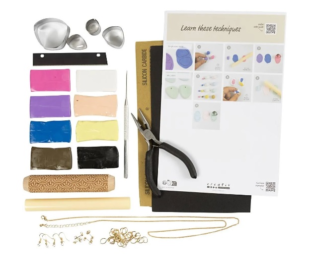 Starter Hobbyset Sieraden Klei, Sieraden, diverse kleuren, 1 doos - Afbeelding 3