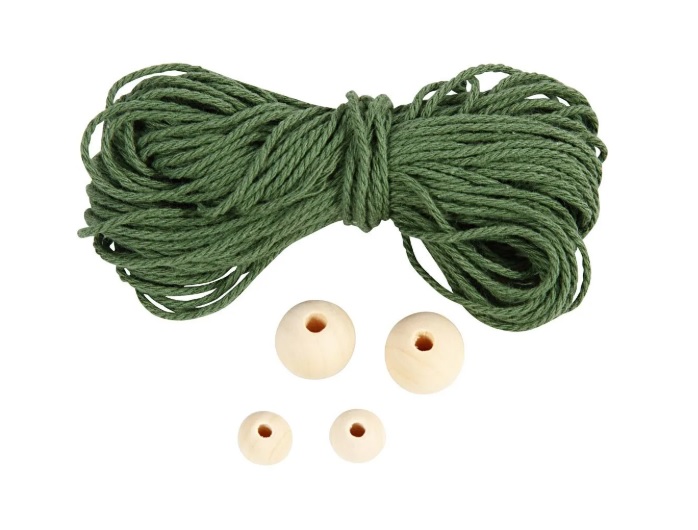 Creative mini kit, macramé kerstboom, H: 11 cm, 1 doos - Afbeelding 3