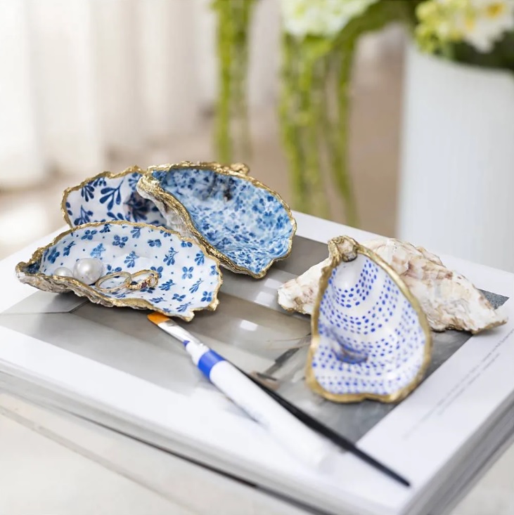 Hobbyset Decoupage, Oesterschelpen, blauw, 1 doos - Afbeelding 3