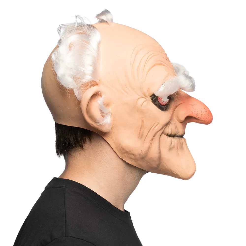 Latex Hoofdmasker Abraham Grumpy Oude Man - Afbeelding 3