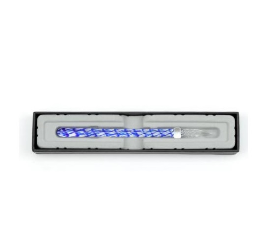 Jacques Herbin Glazen Schrijfpen recht Saffierblauw 16cm - Afbeelding 3