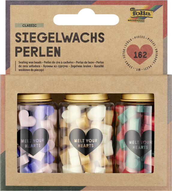 Folia Zegelwax Waspastilles 3 Potjes Basis - Afbeelding 2