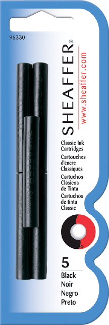 Inktpatroon Sheaffer skrip classic zwart 5st
