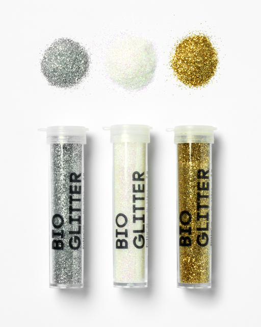 Glitterpoeder Bio Folia Stardust 7gr 5 stuks 3 kleuren. 