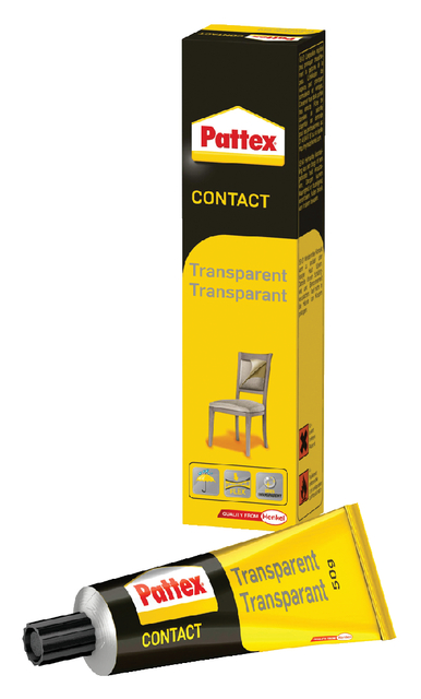 Contactlijm Pattex tube 50 gram op blister transparant - Afbeelding 2
