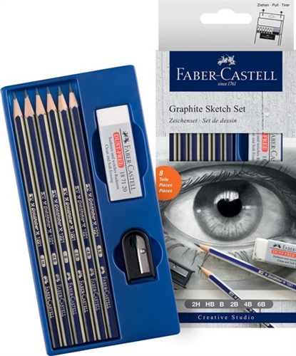 Grafietset Faber Castell Goldfaber 8-delig
