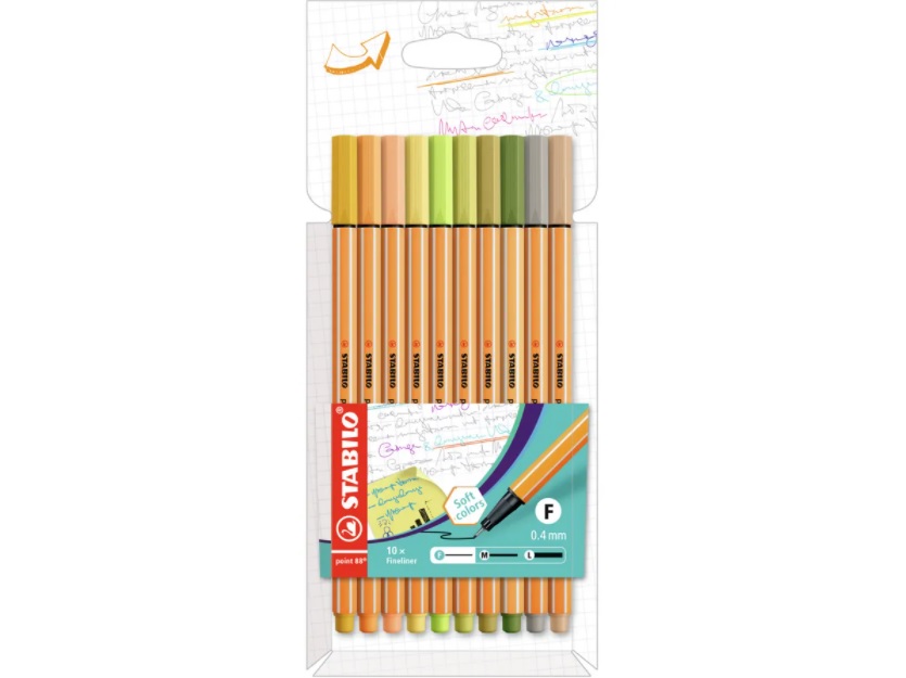 Stabilo Point 88 Fineliner 0,4mm Set Soft Colors 10st. 