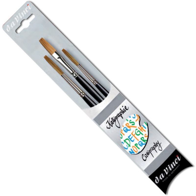 Kalligrafie Schrijfpenselen Set Van Natuurlijke Haren 3st.
