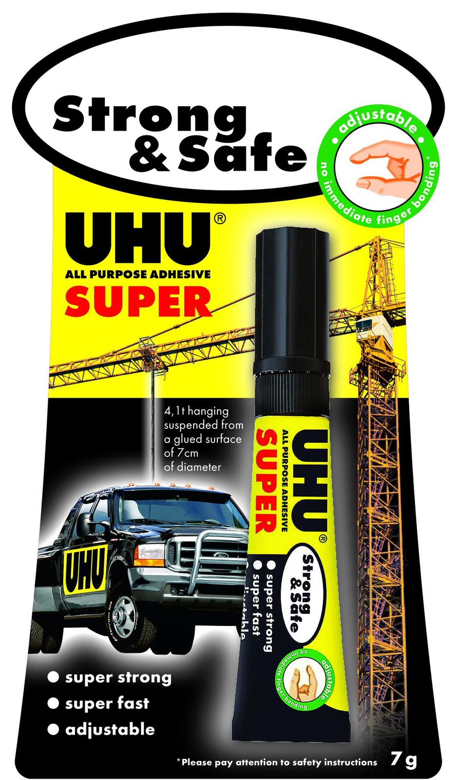 UHU Alleslijm Strong & Safe 7 gr – Sterke en Veilige Universele Hobbylijm