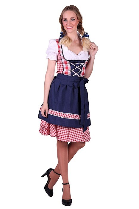 Dirndl Jurk Edelweiss Rood/Wit