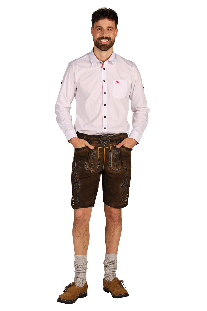 Lederhose Trachtenhose Fabian Donkerbruin
