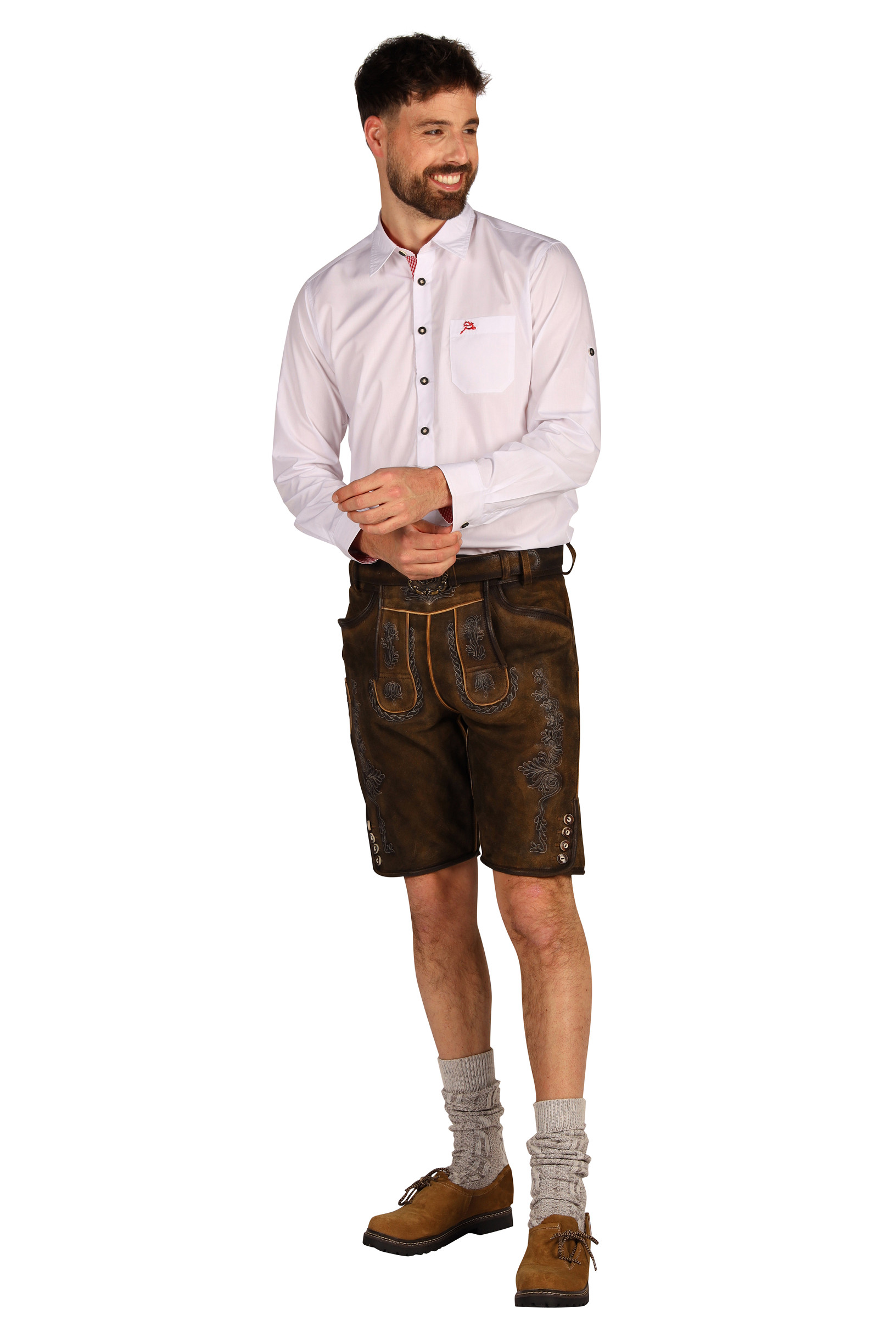 Lederhose Trachtenhose Fabian Donkerbruin - Afbeelding 2