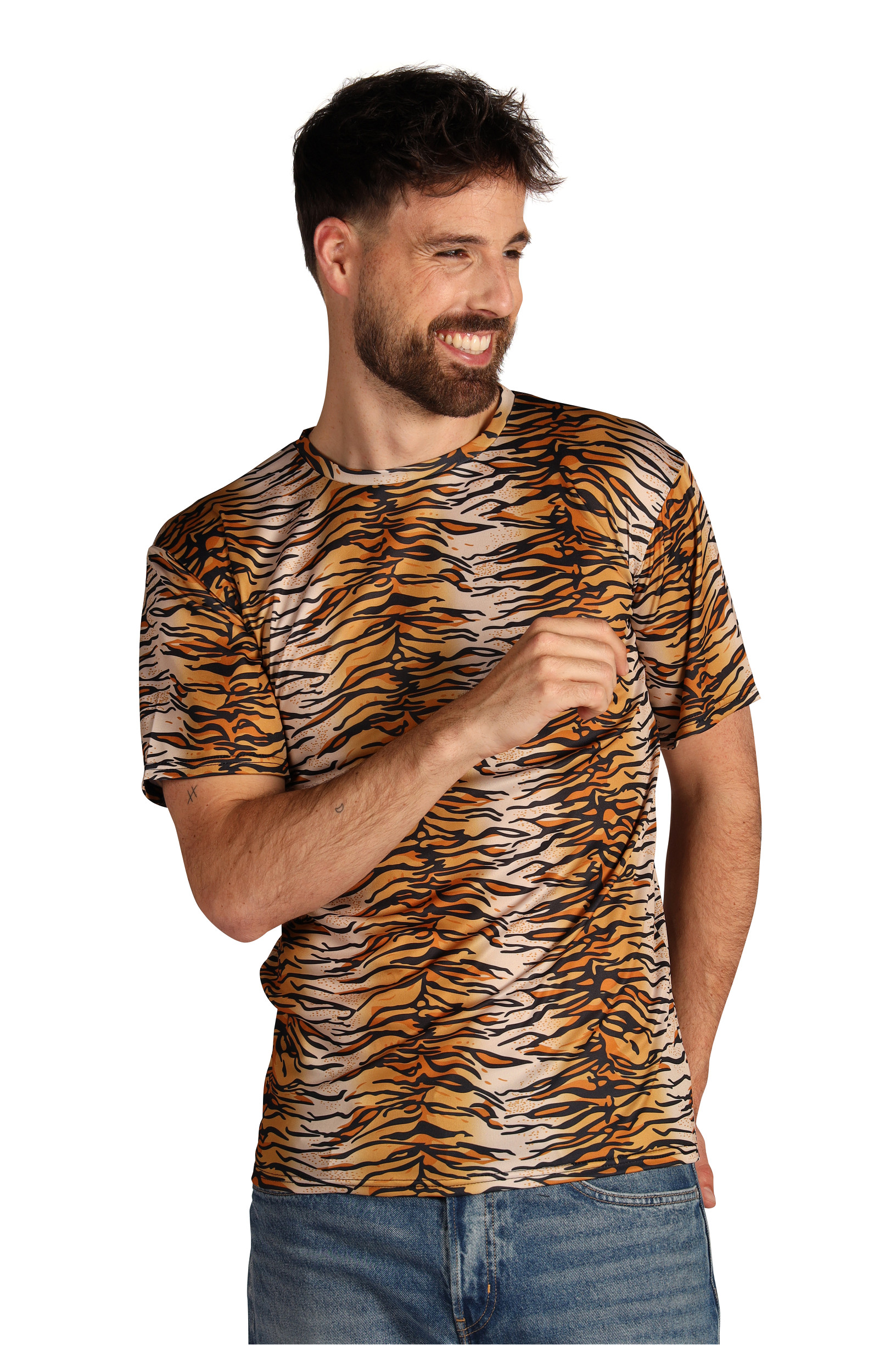 T-shirt Heren Party Animal Tijger - Afbeelding 2