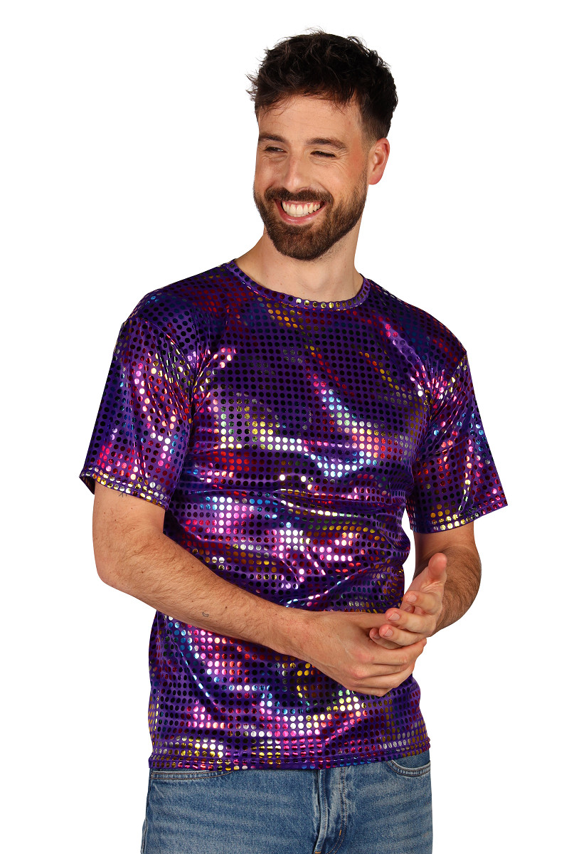 T-shirt Heer Party King Disco Paars 